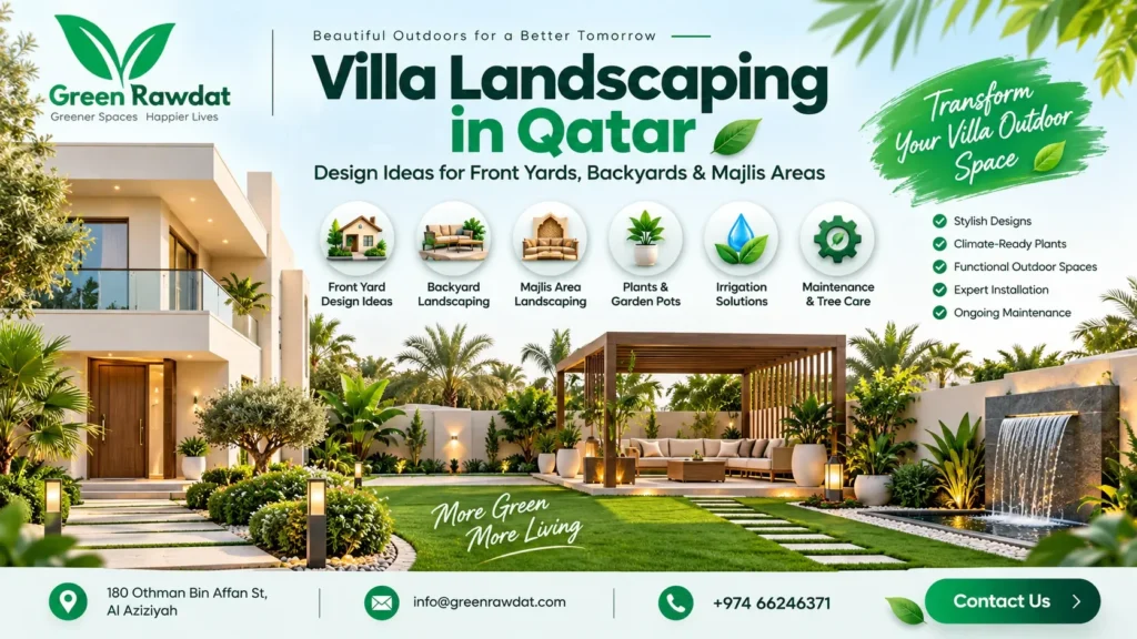 Villa Landscaping in Qatar: Design Ideas for Front Yards, Backyards & Majlis Areas